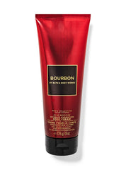 A tube of Bourbon Ultimate Hydration Body Cream by Bath & Body Works with a red label.