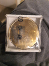 GLATTIS Coasters with holder, brass-colour, 8.5 cm