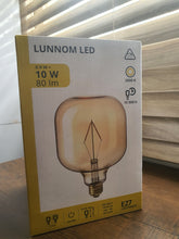 LUNNOM LED bulb E27 80 lumen, tube-shaped brown clear glass
