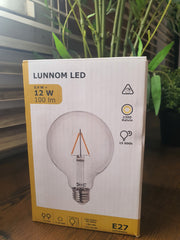 LUNNOM LED bulb E27 100 lumen, globe clear 95 mm