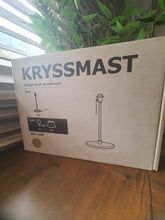 KRYSSMAST Table lamp base, brass-plated