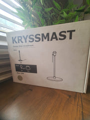 KRYSSMAST Table lamp base, brass-plated