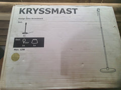 KRYSSMAST Floor lamp base, brass-plated