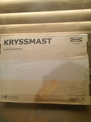 KRYSSMAST Floor lamp base, brass-plated