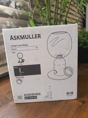 ÅSKMULLER Table lamp, grey-green, 24 cm