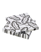 AVSIKTLIG PAPER NAPKIN 33X33 WHI/BLK LEAVES 30-
