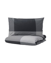 BRUNKRISSLA Duvet cover and 2 pillowcases, black, 240x220/50x80 cm