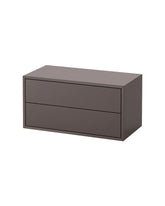 EKET Cabinet with 2 drawers, dark grey70x35x35 cm
