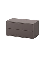 EKET Cabinet with 2 drawers, dark grey70x35x35 cm