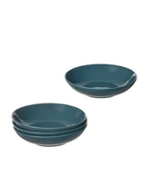 FÄRGKLAR Deep plate, glossy dark turquoise, 19 cm/ Pack of 4