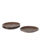 FÄRGKLAR Side plate, glossy brown, 20 cm/ Pack of 4