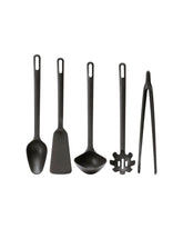 FULLÄNDAD 5-piece kitchen utensil set, grey