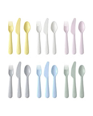 KALAS 18-piece cutlery set, mixed colours