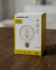 LUNNOM LED bulb E27 100 lumen, globe clear 95 mm