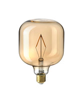 LUNNOM LED bulb E27 80 lumen, tube-shaped brown clear glass
