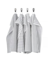 RINNIG RINNIG Tea Towel 45x60 White Dark Grey/Patterned 4Pcs
