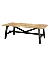 SKOGSTA Dining table, acacia/black, 235x100 cm