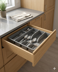 SMÄCKER Cutlery tray, grey, 31x26 cm