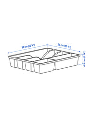 SMÄCKER Cutlery tray, grey, 31x26 cm