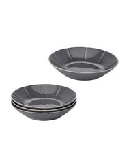 STRIMMIG Deep plate, stoneware grey, 23 cm