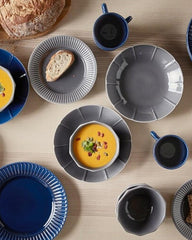STRIMMIG Deep plate, stoneware grey, 23 cm