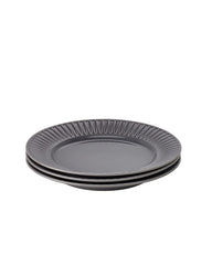 STRIMMIG Plate, stoneware grey, 27 cm