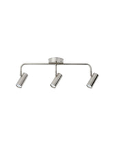 VIRRMO Ceiling track, 3-spots, nickel-plated
