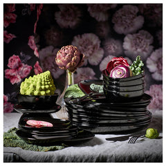 BACKIG side plate 18x18 black 4-p
