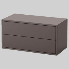 EKET Cabinet with 2 drawers, dark grey70x35x35 cm