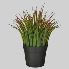 FEJKA Artificial potted plant, in/outdoor grass/green/red9 cm