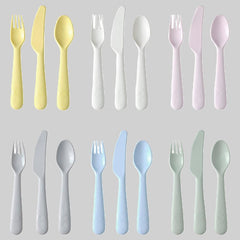KALAS 18-piece cutlery set, mixed colours