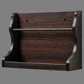 LEVLA Wall organiser, dark brown, 28x9x21 cm