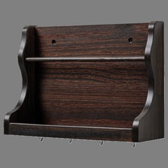 LEVLA Wall organiser, dark brown, 28x9x21 cm