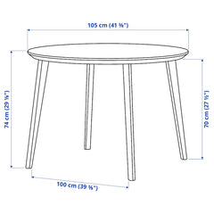 LISABO table 105 ash veneer