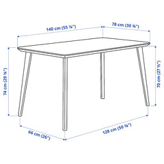 LISABO TABLE 140X78 ASH VENEER