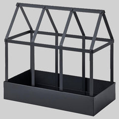 SENAPSKÅL Decoration greenhouse, in/outdoor black34 cm