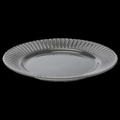 STRIMMIG Plate, stoneware grey, 27 cm