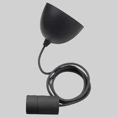 SUNNEBY Cord set, black textile 1.8 m