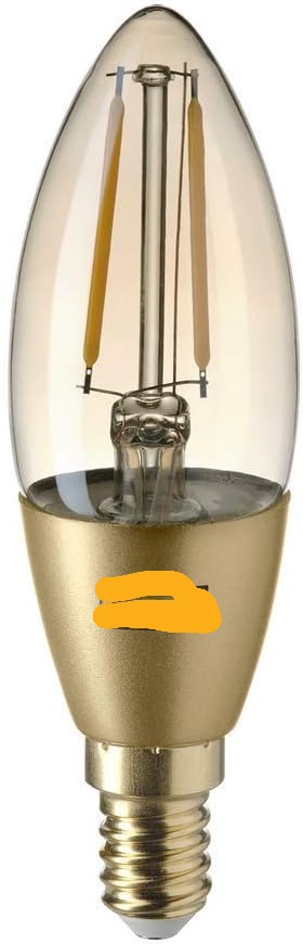 ROLLSBO LED bulb E14 200 lumen, dimmable/chandelier brown clear Glass  2200 K