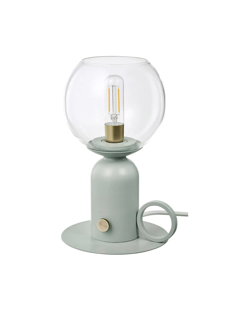 ÅSKMULLER Table lamp, grey-green, 24 cm