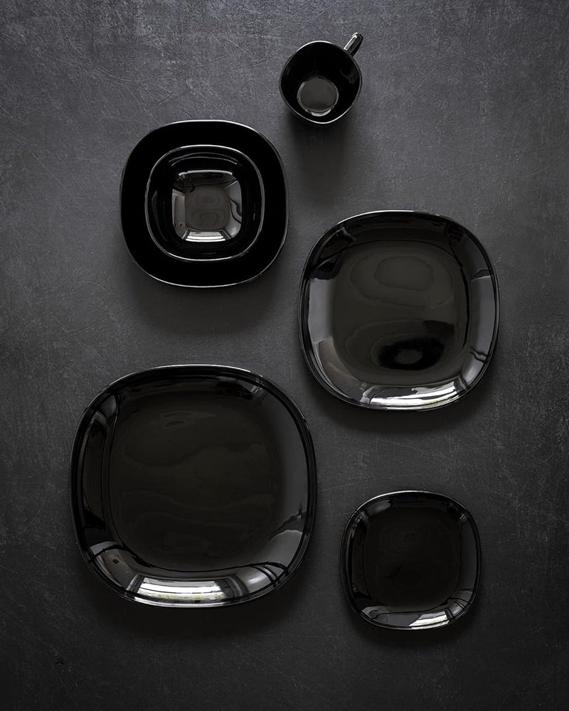BACKIG plate 25x25 black 4-p
