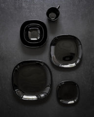 BACKIG plate 25x25 black 4-p