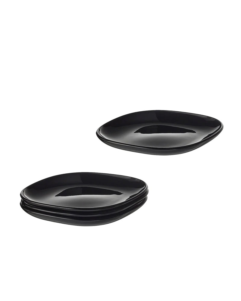 BACKIG side plate 18x18 black 4-p