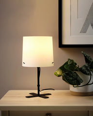 BARLAST Table lamp, black/white, 31 cm