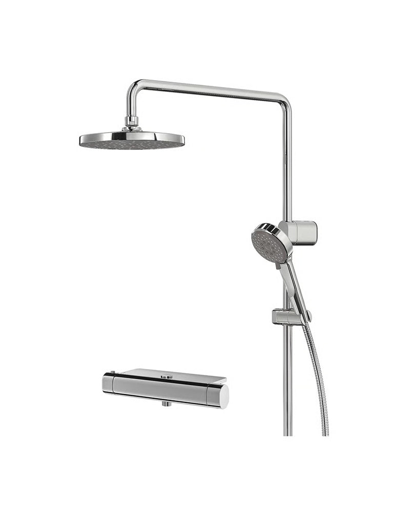 BROGRUND Shower set with thermostatic mixer, chrome-plated