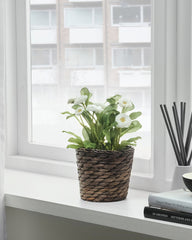DRUVFLADER Plant pot, water hyacinth/grey 12 cm