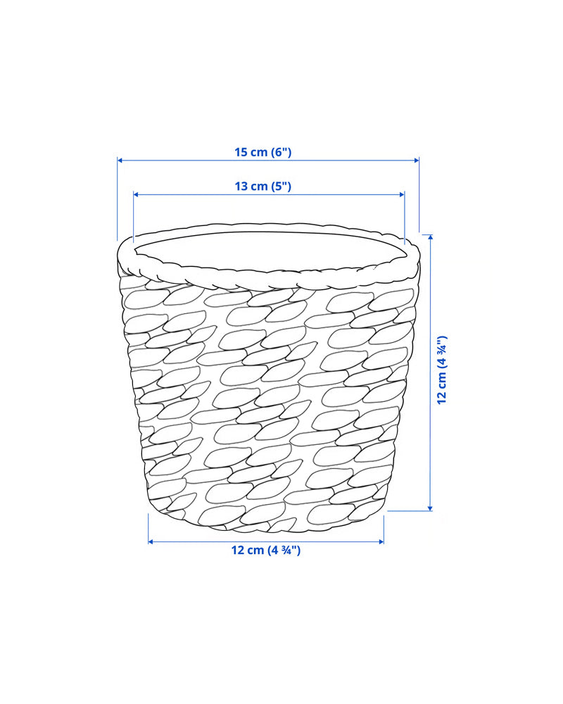 DRUVFLADER Plant pot, water hyacinth/grey 12 cm