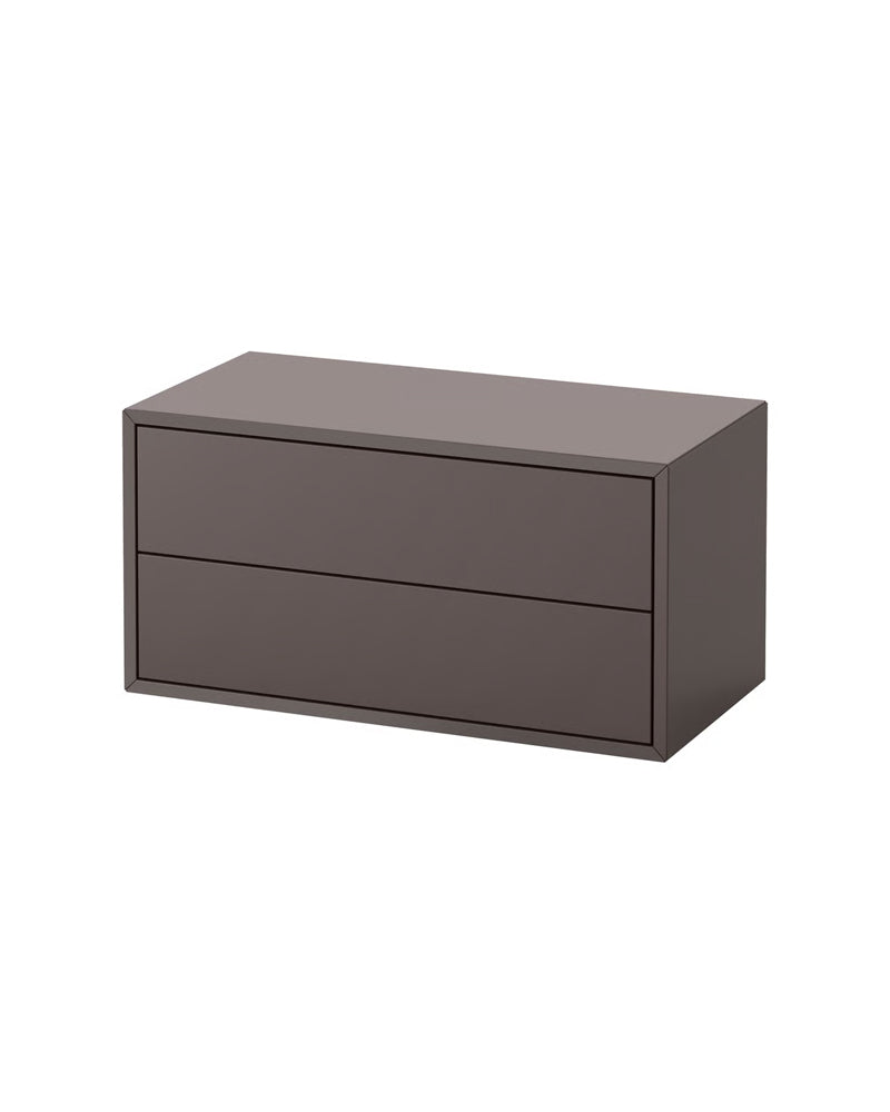 EKET Cabinet with 2 drawers, dark grey70x35x35 cm