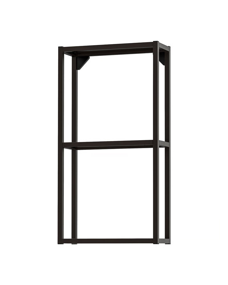 ENHET Wall fr w shelves, anthracite, 40x15x75 cm