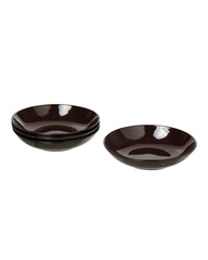 FÄRGKLAR Deep plate, glossy brown, 23 cm/ Pack of 4